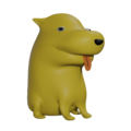 Joel Guerra's current Twitter icon, a render of an Hourglass Dog.