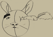 Twitch stream sketch of a Moony sticker, depicting her as more rabbit-like.